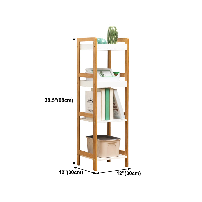 Wooden Open Bookshelf Modern Rectangle Bookcase with Shelves