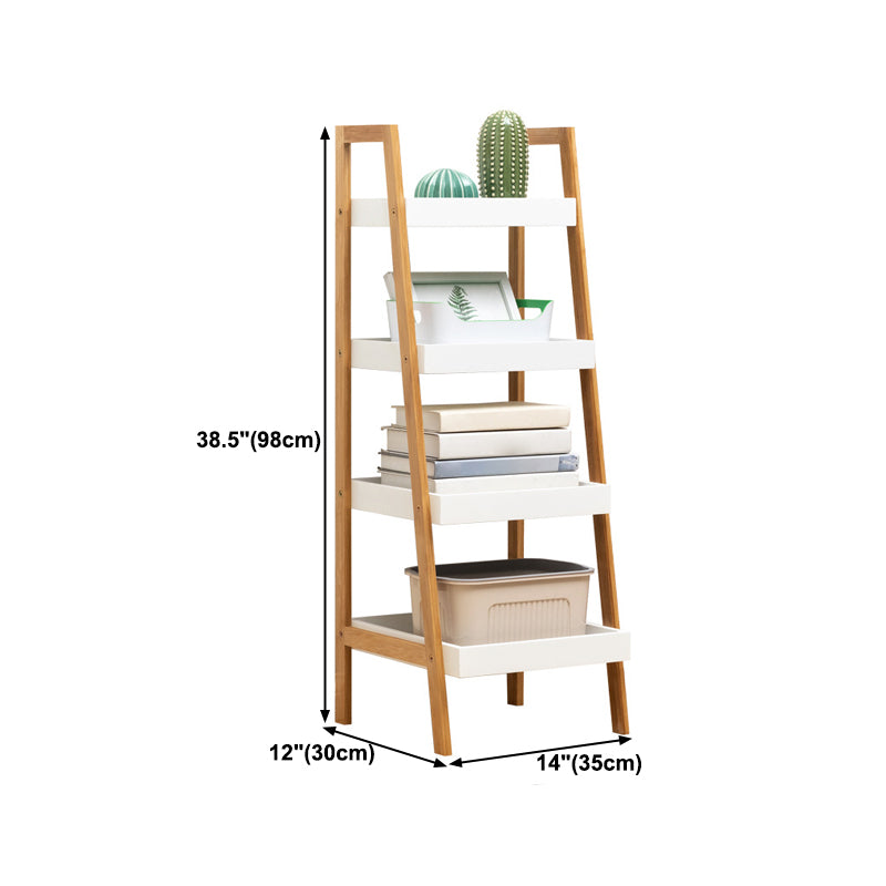 Wooden Open Bookshelf Modern Rectangle Bookcase with Shelves