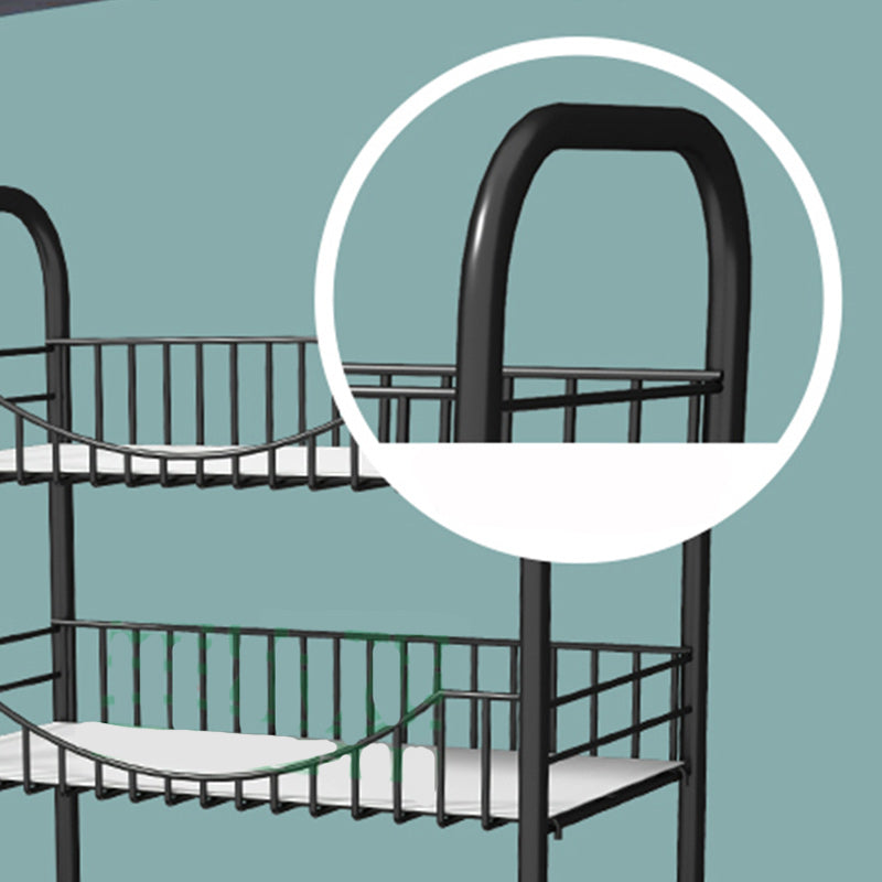 Industrial Metal Geometric Bookcase Open Back Bookcase with Wheels