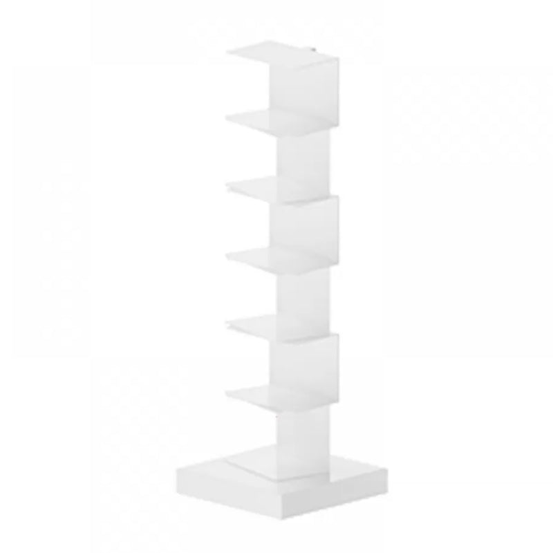 Metal Closed Back Geometric Bookcase Contemporary Style Book Shelf