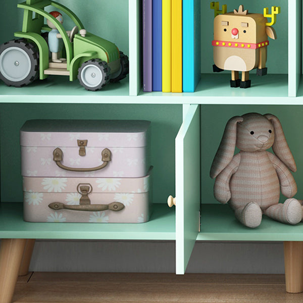 Scandinavian Manufactured Wood Bookcase Closed Back Bookcase with Doors