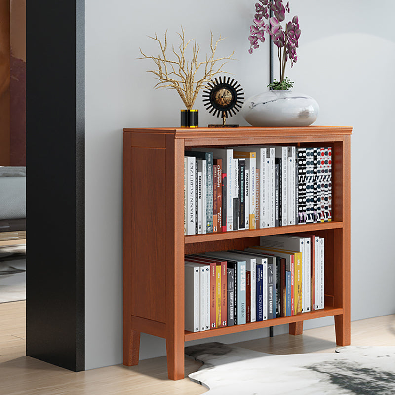 Scandinavian Rubber Wood Standard Bookshelf Closed Back Vertical Bookshelf