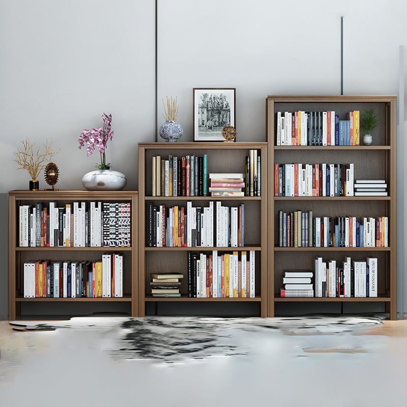 Scandinavian Rubber Wood Standard Bookshelf Closed Back Vertical Bookshelf