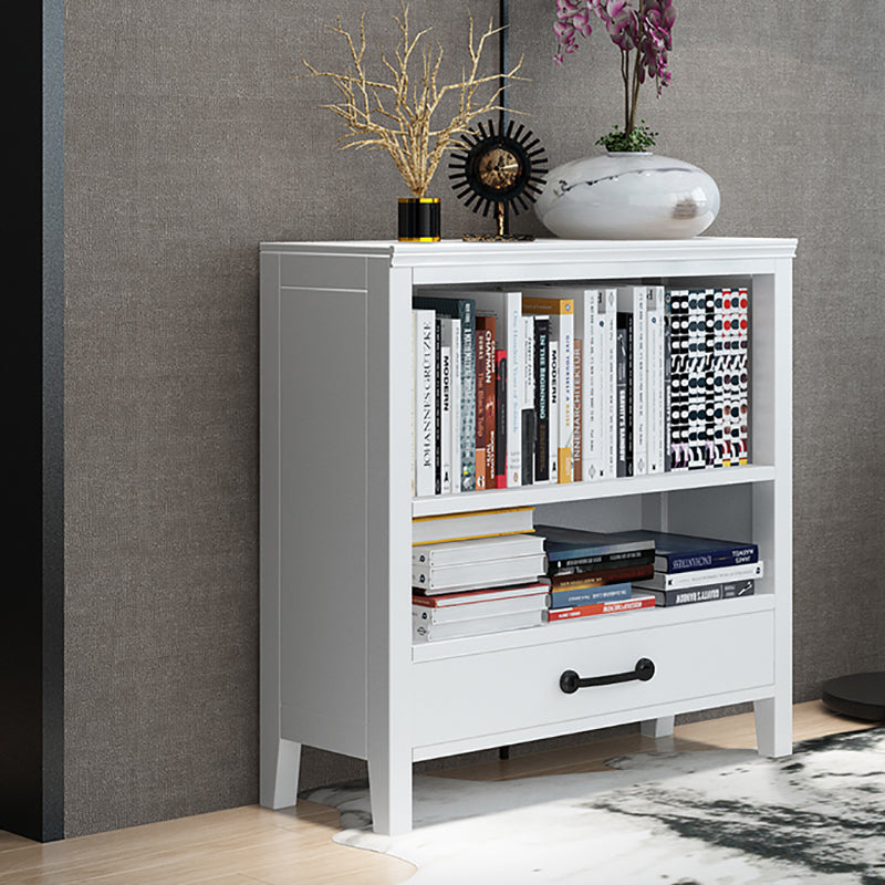 Scandinavian Rubber Wood Standard Bookshelf Closed Back Vertical Bookshelf