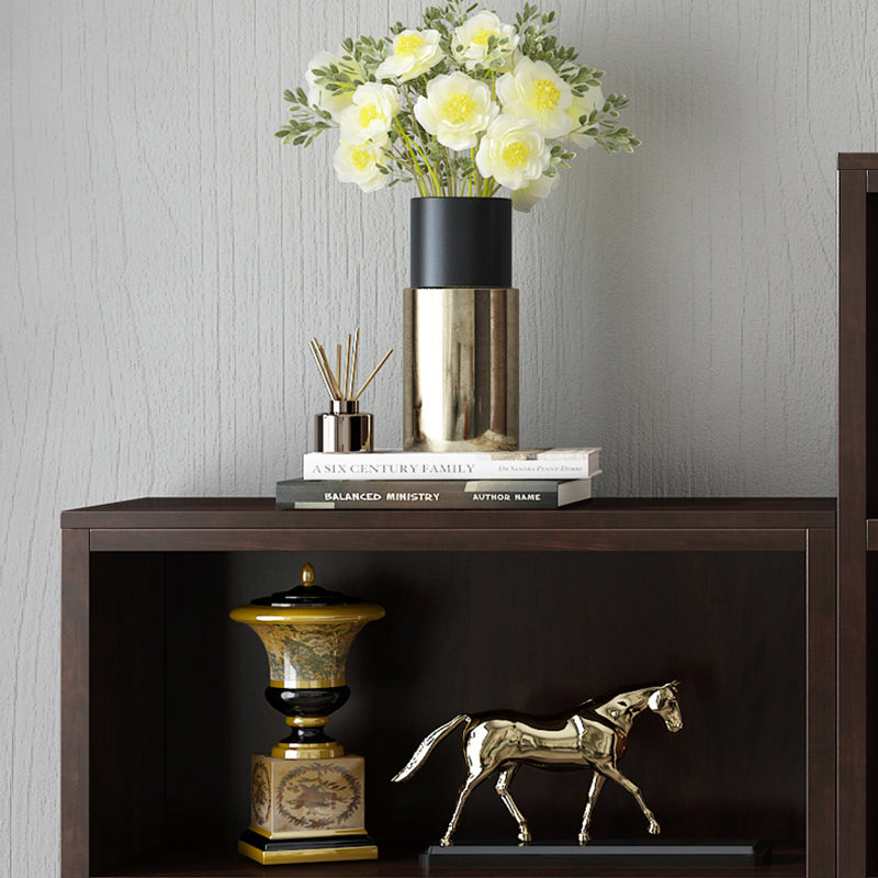 Vertical Glam Standard Bookcase Beech Closed Back Bookcase with Drawer