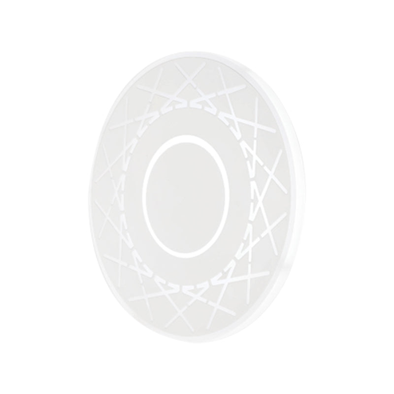Luce da parete del disco acrilico Contemporaneo Lampada con applique a LED in bianco/nero in luce calda/bianca per soggiorno
