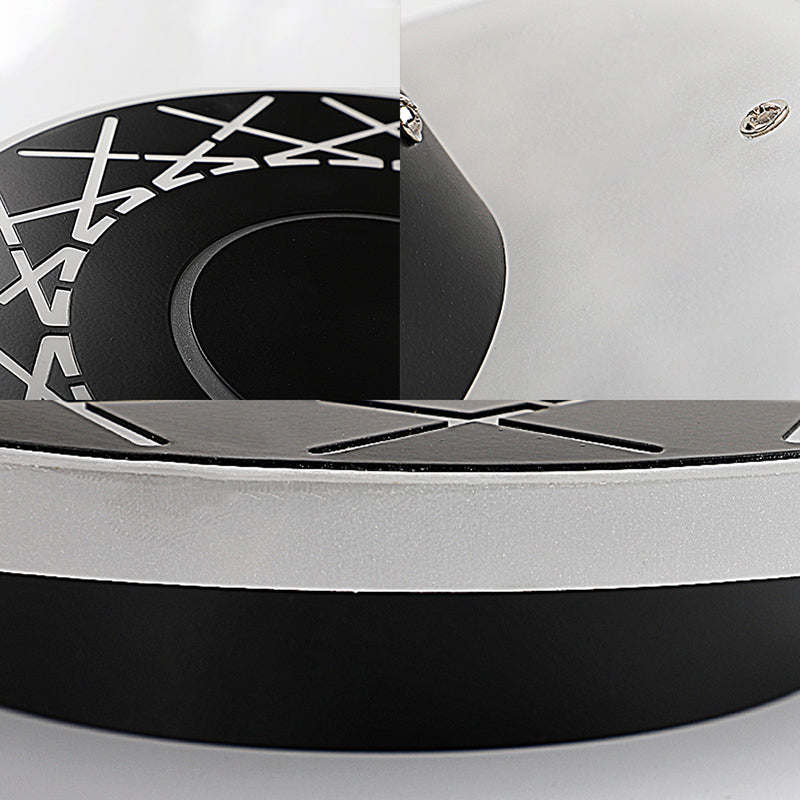 Luce da parete del disco acrilico Contemporaneo Lampada con applique a LED in bianco/nero in luce calda/bianca per soggiorno