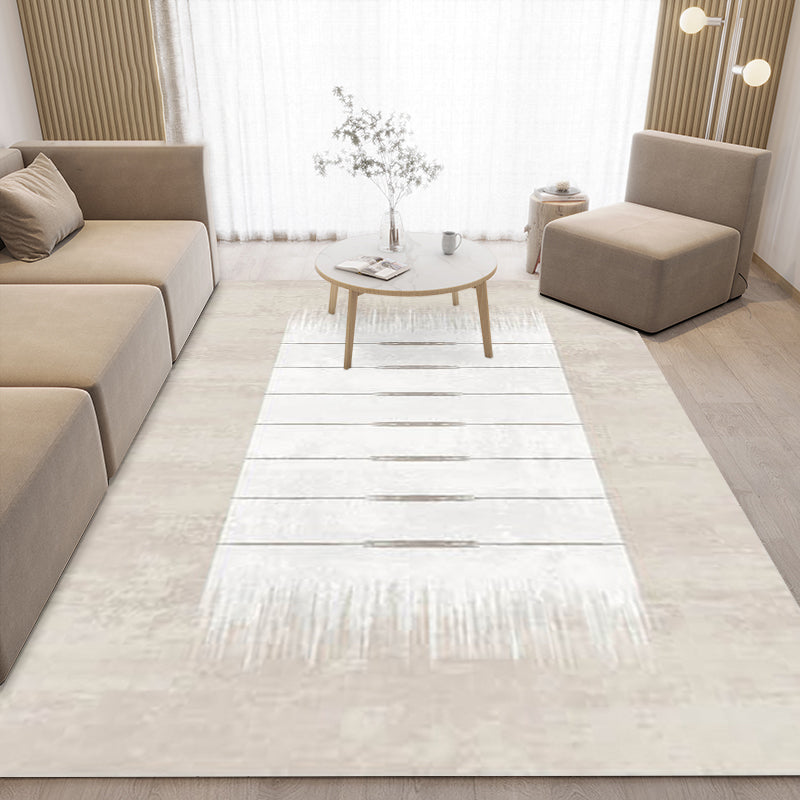 Apricot Casual Rug Polyester Print Rug Stain Resistant Rug for Drawing Room