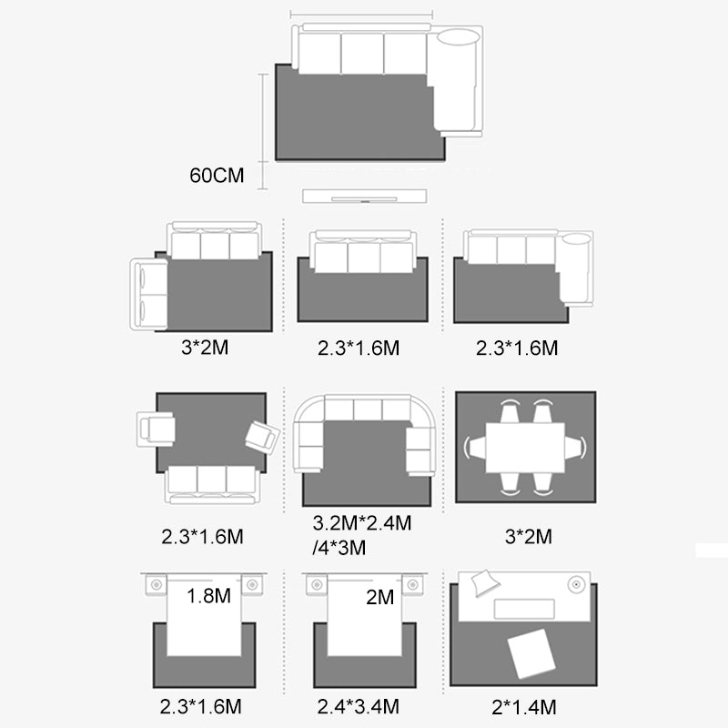 Apricot Casual Rug Polyester Print Rug Stain Resistant Rug for Drawing Room