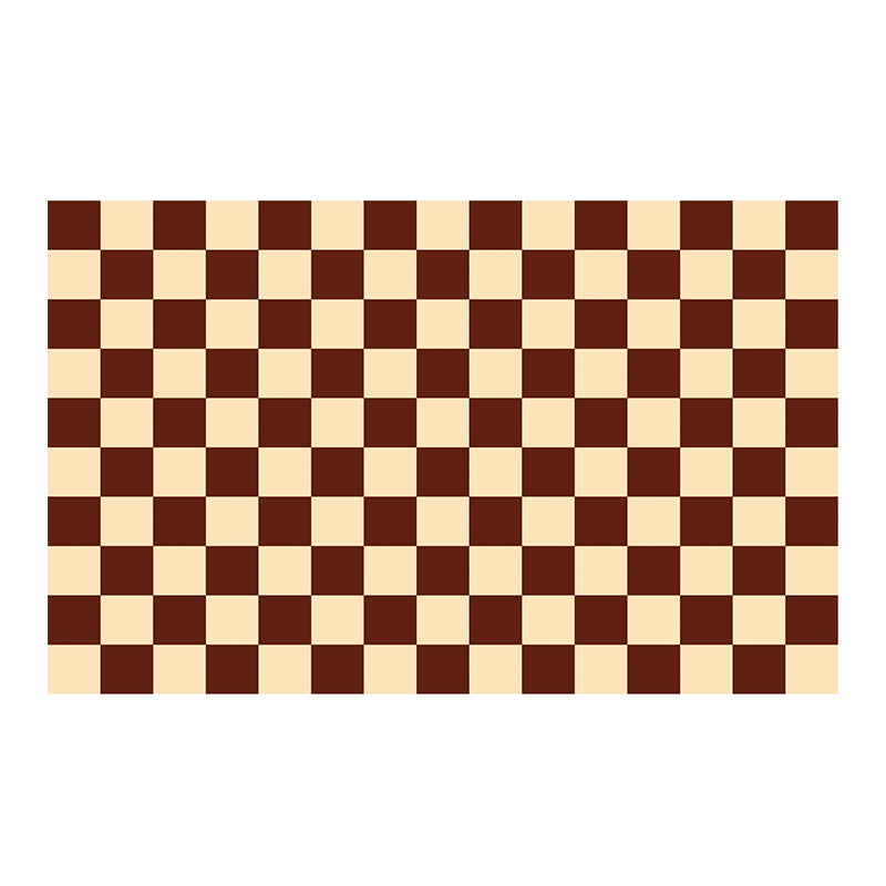 Sapphire Blue Modern Rug Polyester Grid Rug Washable Rug for Living Room