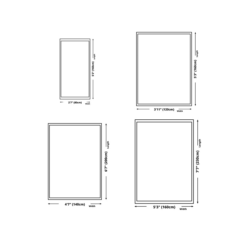 Sapphire Blue Modern Rug Polyester Grid Rug Washable Rug for Living Room