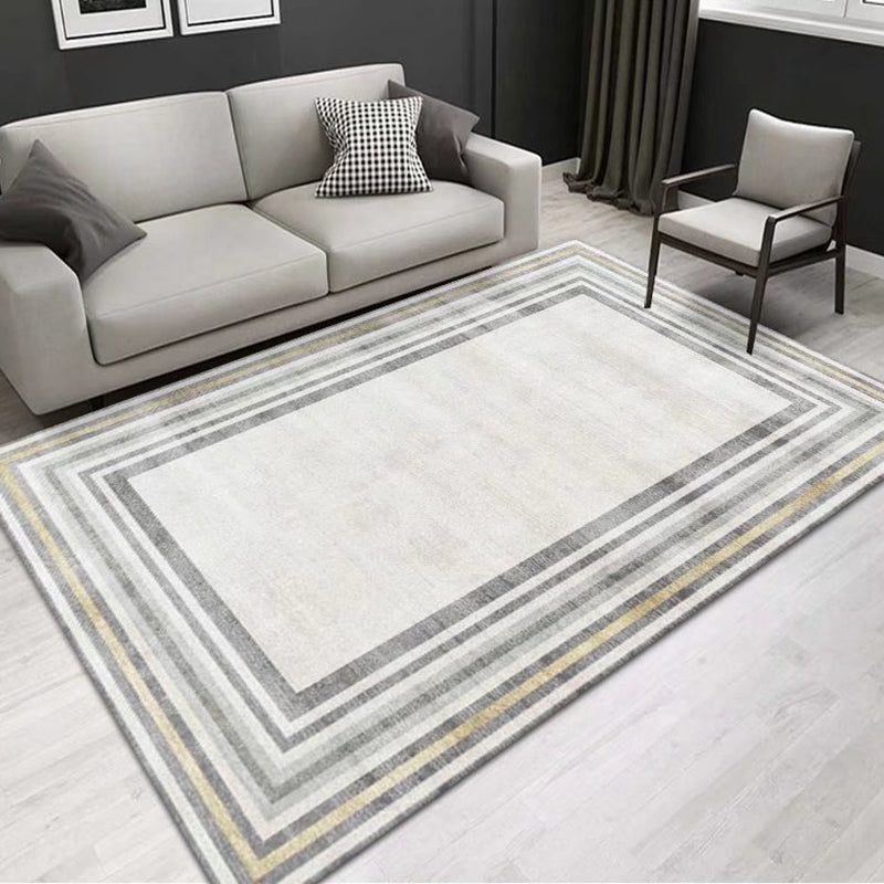 Black Lozenge Carpet Polyester Simple Carpet Non-Slip Backing Carpet for Drawing Room