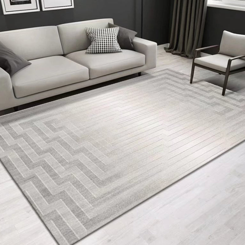 Black Lozenge Carpet Polyester Simple Carpet Non-Slip Backing Carpet for Drawing Room