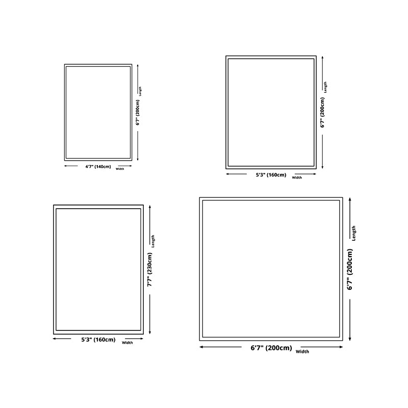 Black Lozenge Carpet Polyester Simple Carpet Non-Slip Backing Carpet for Drawing Room