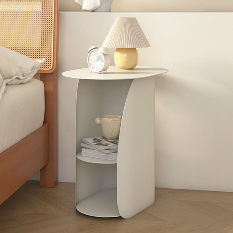 Metal 20'' Tall Accent Table Nightstand Iron Shelf Included Open Storage Nightstand