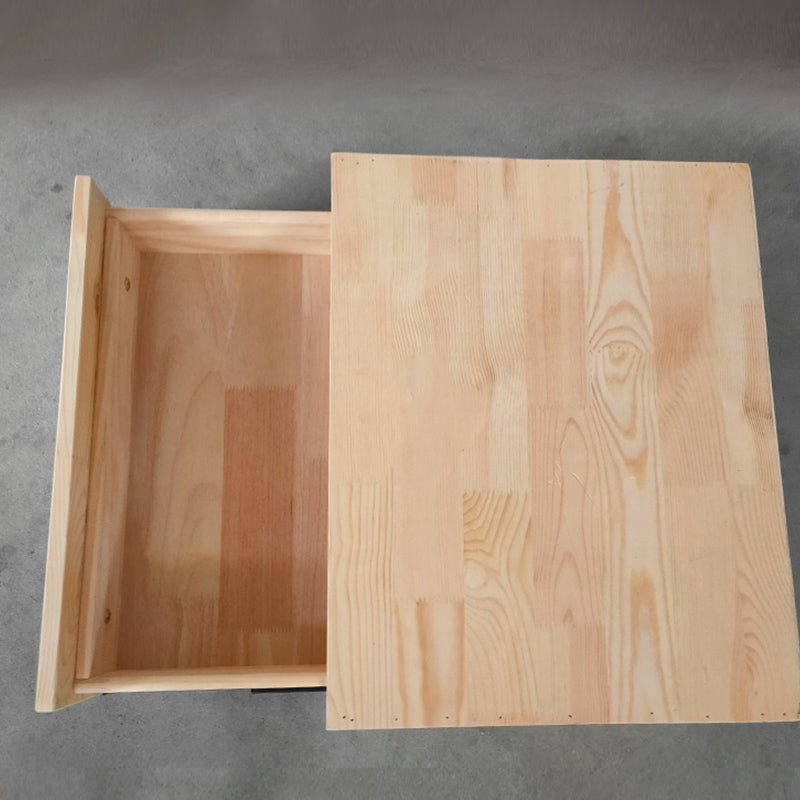 20'' Tall Glam Accent Table Nightstand Drawer Storage Faux Leather Nightstand with Legs