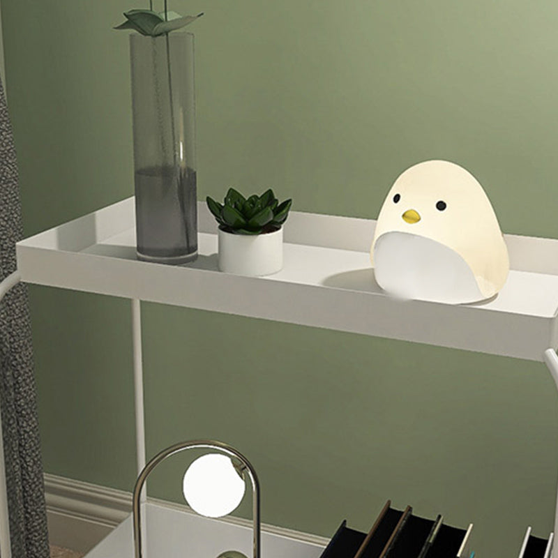 26'' Tall Metal Nightstand Iron Open Storage 1-Shelf Modern Legs Included Bed Nightstand