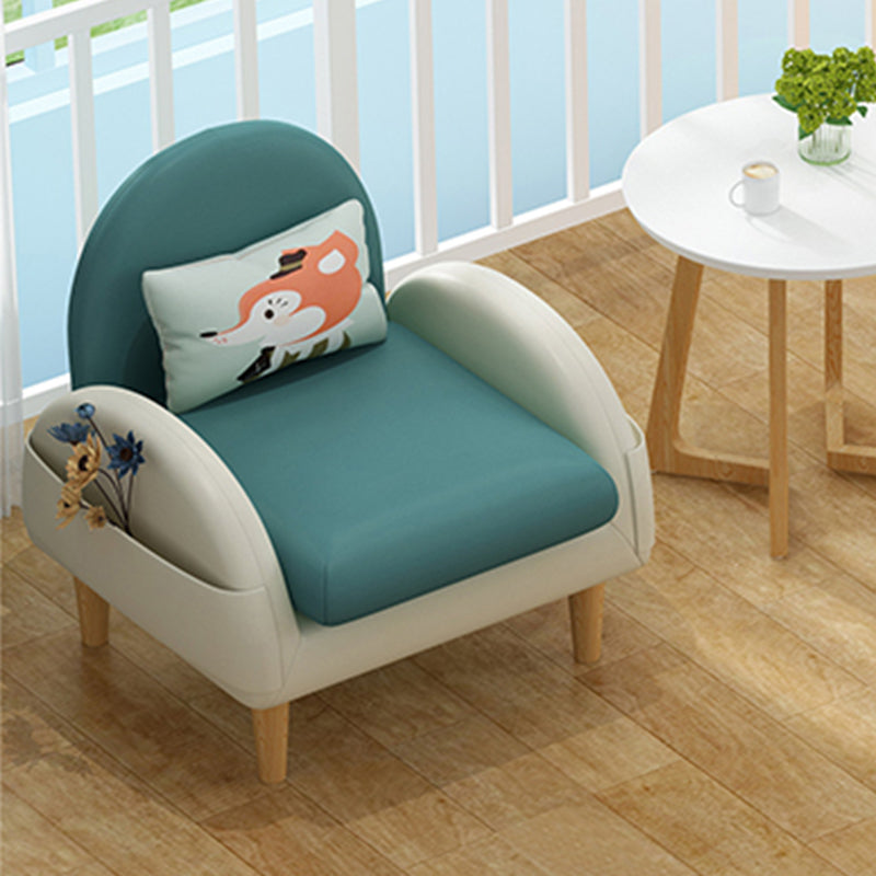 25.6"L x 23.62"W x 29.53"H Modern Faux Leather Tight Back Armchair