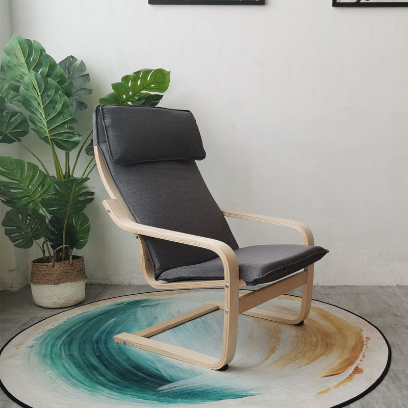 26.77"L x 32.28"W x 38.58"H Modern Cushion Back Sloped Arms Chair