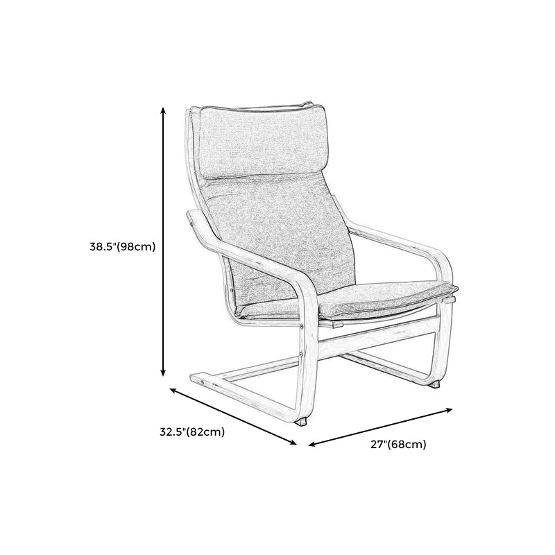 26.77"L x 32.28"W x 38.58"H Modern Cushion Back Sloped Arms Chair