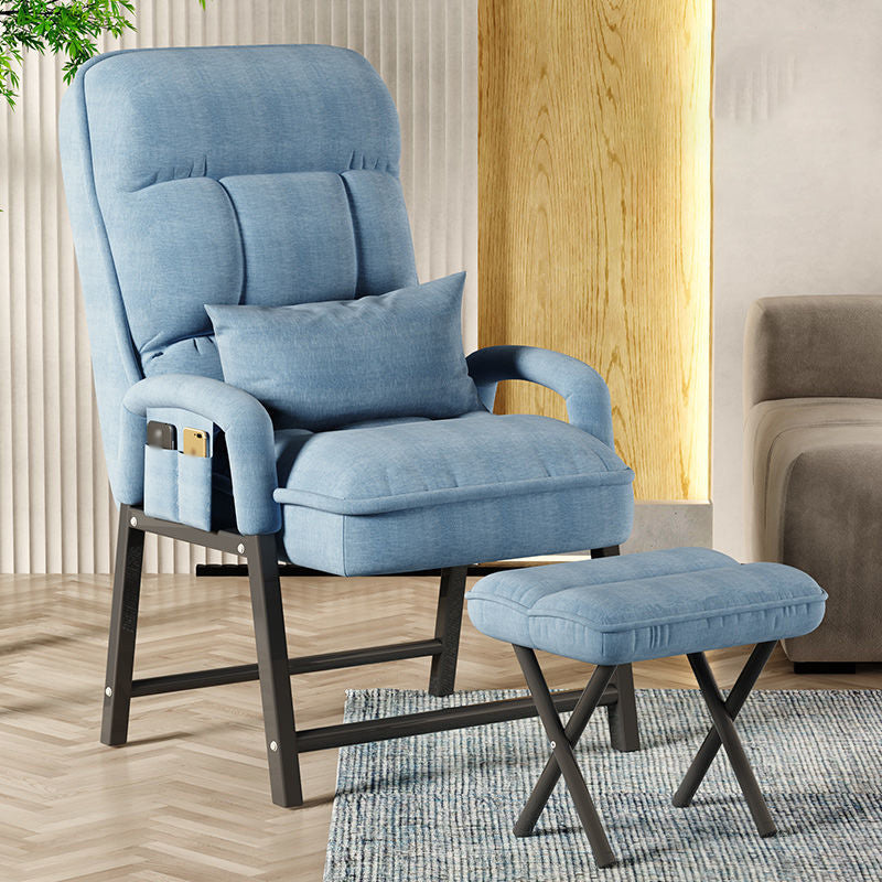 22.05"L x 37.8"W x 37.8"H Modern Sewn Pillow Back Track Arms Parsons Chair