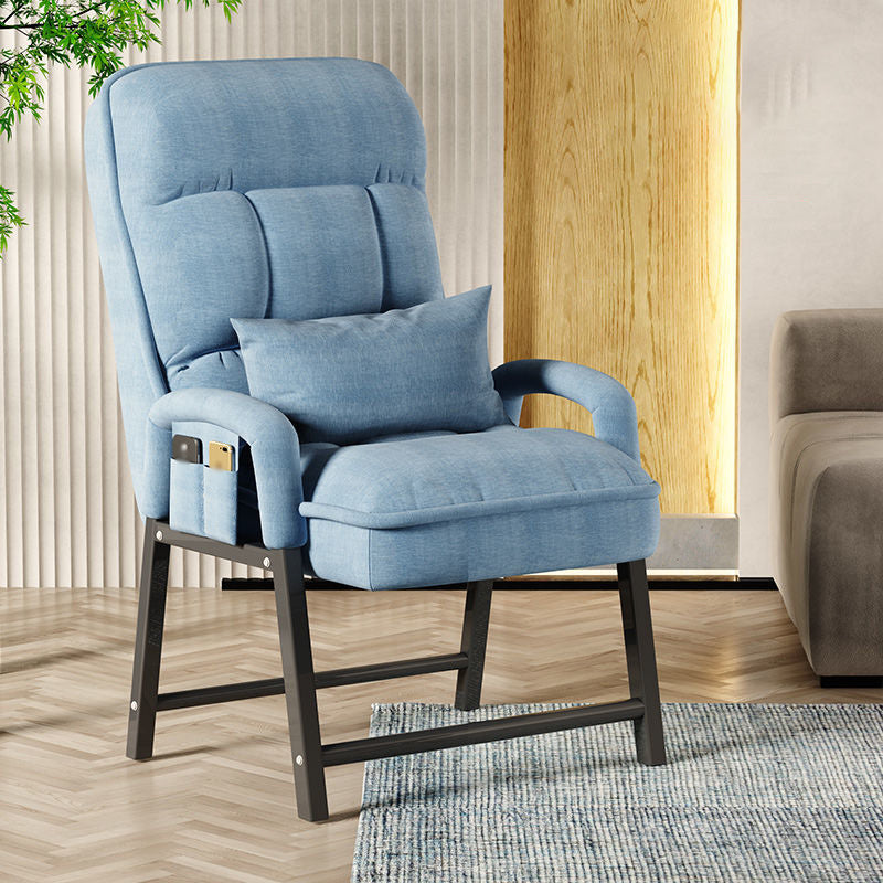 22.05"L x 37.8"W x 37.8"H Modern Sewn Pillow Back Track Arms Parsons Chair