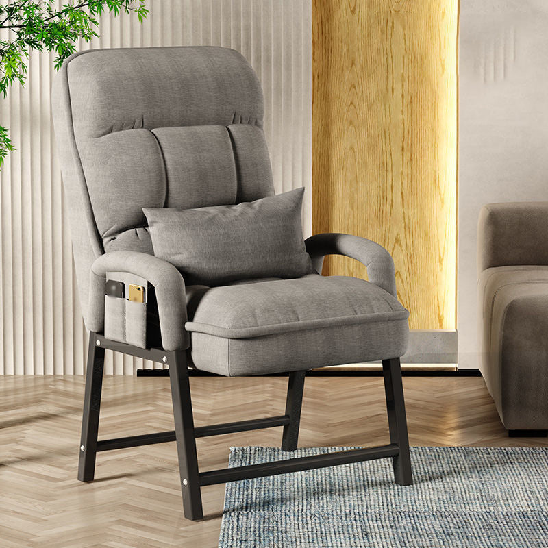 22.05"L x 37.8"W x 37.8"H Modern Sewn Pillow Back Track Arms Parsons Chair