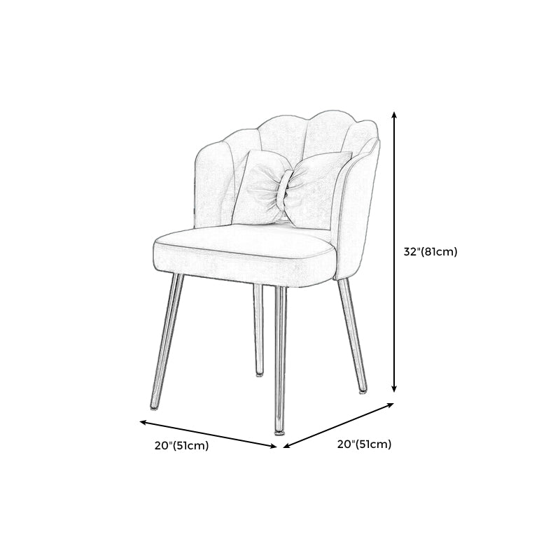 20.08"L x 20.08"W x 31.89"H Modern Sewn Pillow Back Flared Arms Parsons Chair
