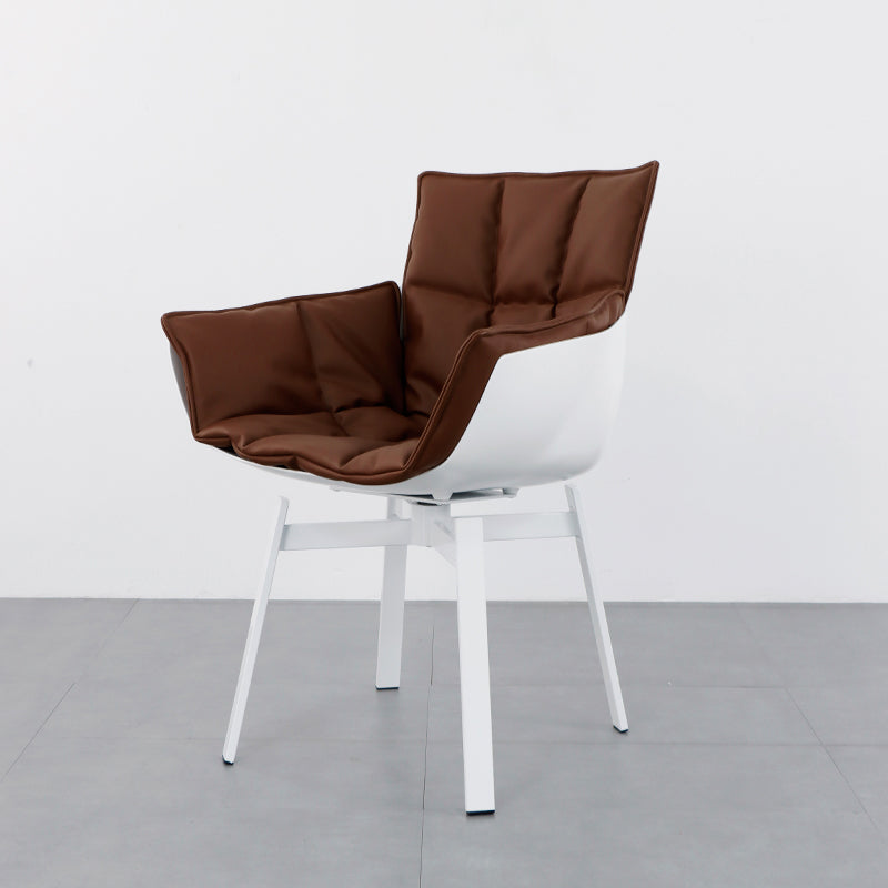 24.41"L x 24.41"W x 33.46"H Modern Cushion Back Pillow Top Arms Chair for Living Room