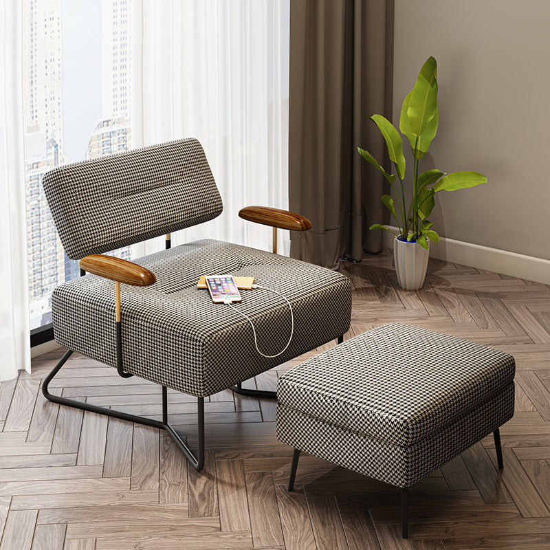 29.92"L x 30.71"W x 31.89"H Contemporary Cushion Back Arm Chair