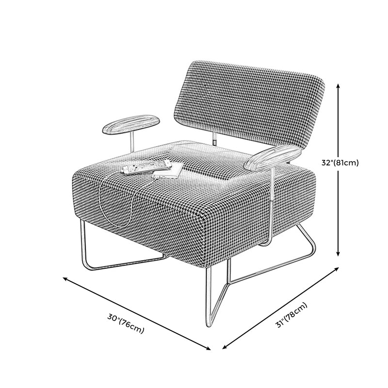 29.92"L x 30.71"W x 31.89"H Contemporary Cushion Back Arm Chair