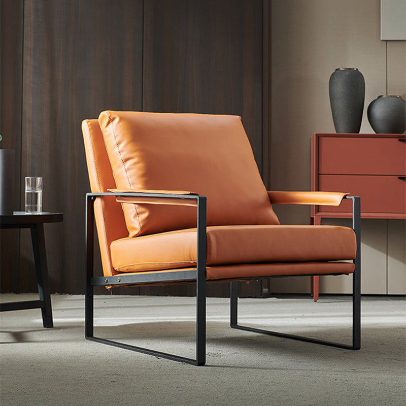 27.56"L x 28.35"W x 29.53"H Contemporary Cushion Back Pillow Top Arms Chair