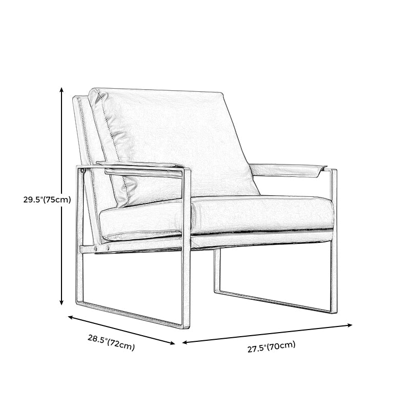 27.56"L x 28.35"W x 29.53"H Contemporary Cushion Back Pillow Top Arms Chair