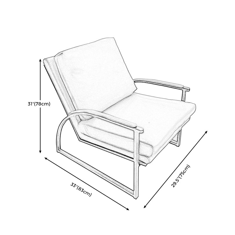 29.53"L x 32.68"W x 30.71"H Contemporary Pillow Top Arms Cushion Back Chair