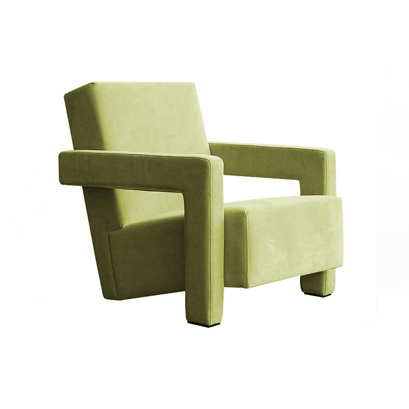 25.2"L x 33.4"W x 27.6"H Contemporary Square Arms Tight Back Chair for Living Room