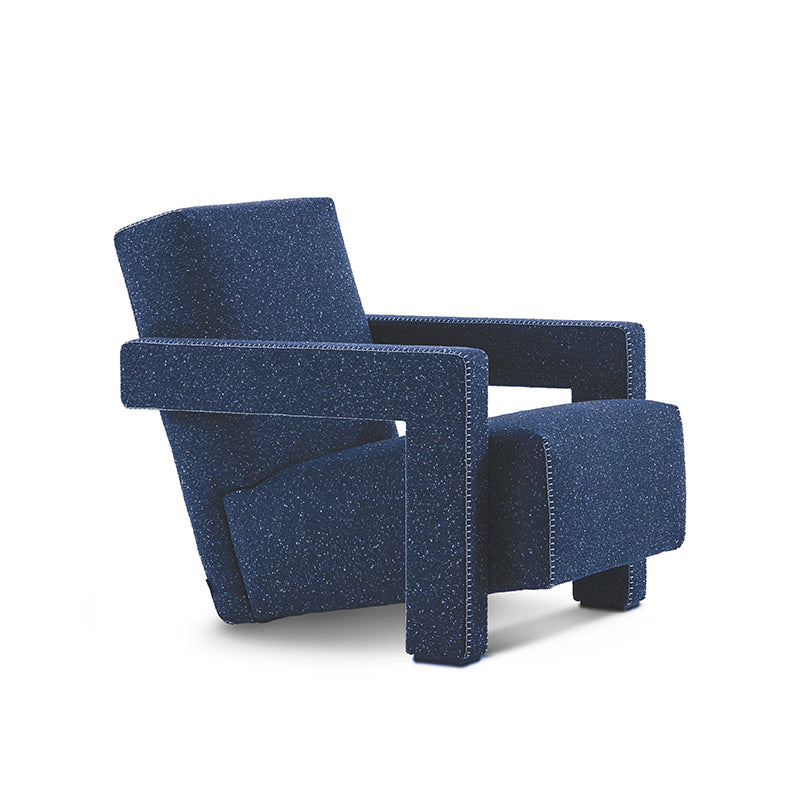 25.2"L x 33.4"W x 27.6"H Contemporary Square Arms Tight Back Chair for Living Room