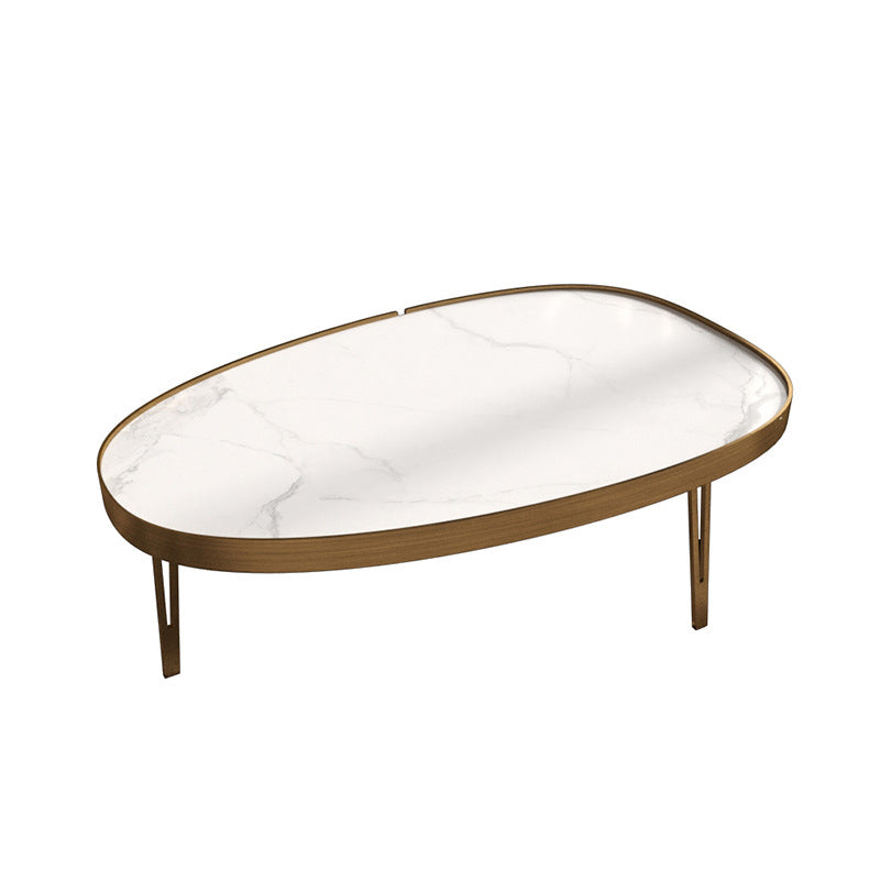 Modern Slate/metal Oval/square Coffee Table for Living Room Cocktail Table