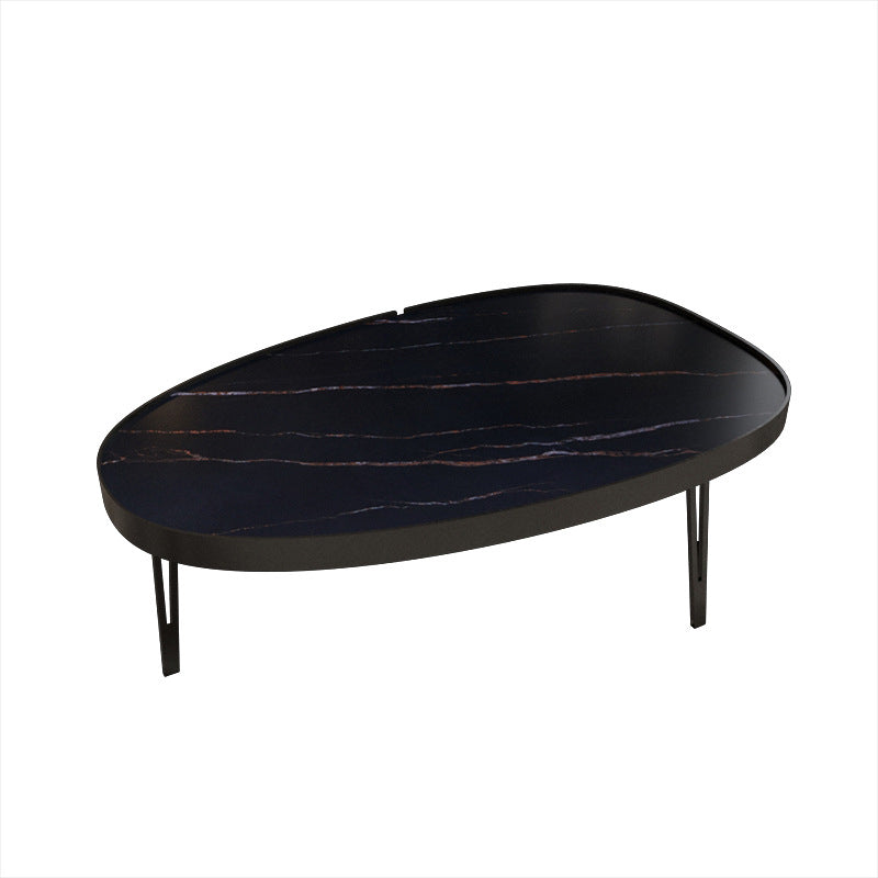 Modern Slate/metal Oval/square Coffee Table for Living Room Cocktail Table