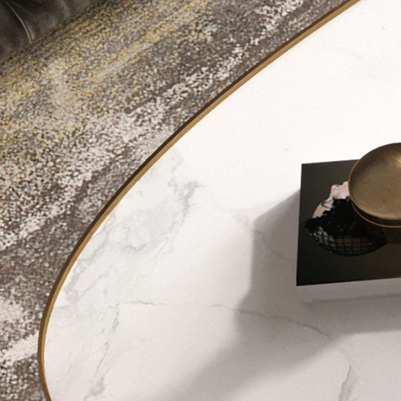 Modern Slate/metal Oval/square Coffee Table for Living Room Cocktail Table