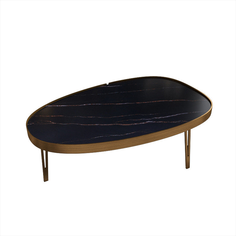 Modern Slate/metal Oval/square Coffee Table for Living Room Cocktail Table