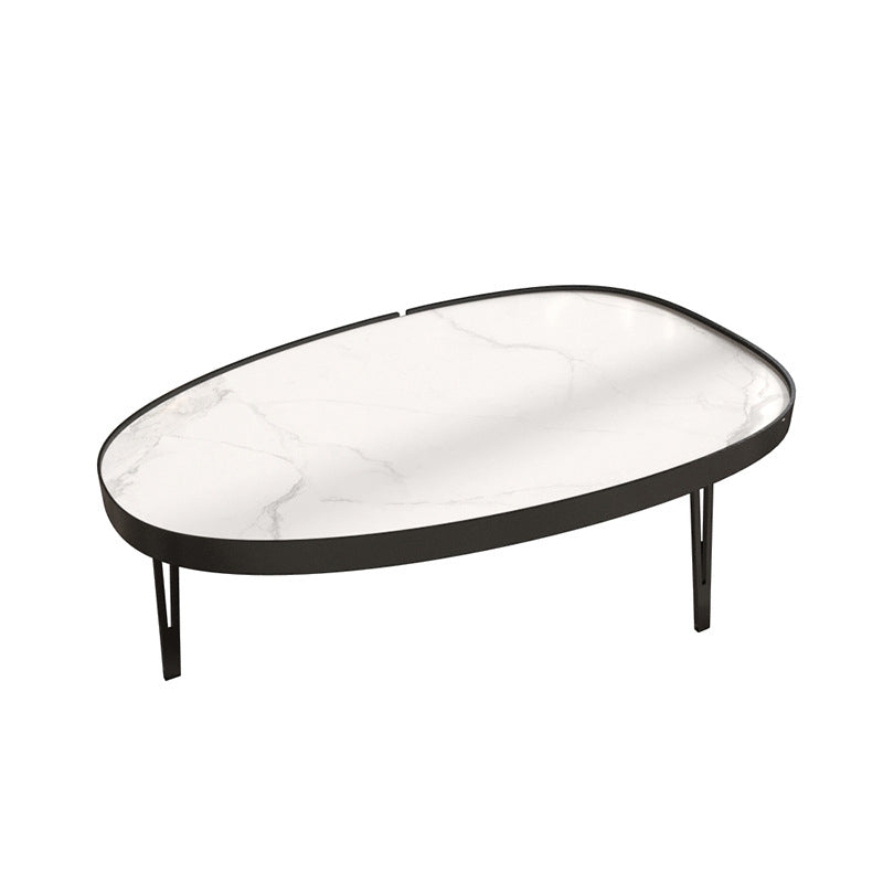 Modern Slate/metal Oval/square Coffee Table for Living Room Cocktail Table