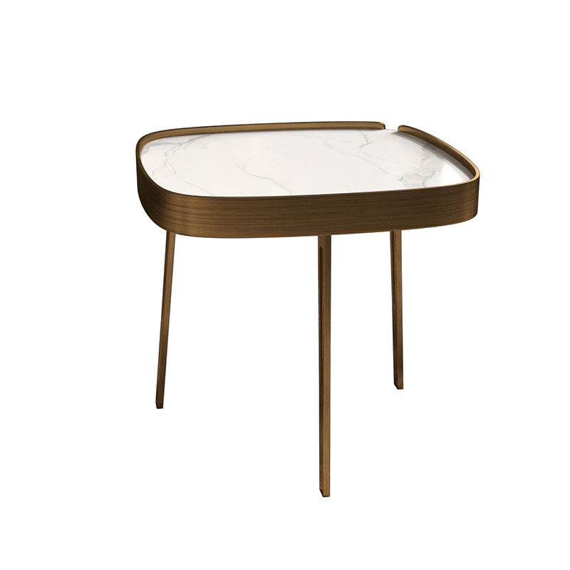 Modern Slate/metal Oval/square Coffee Table for Living Room Cocktail Table