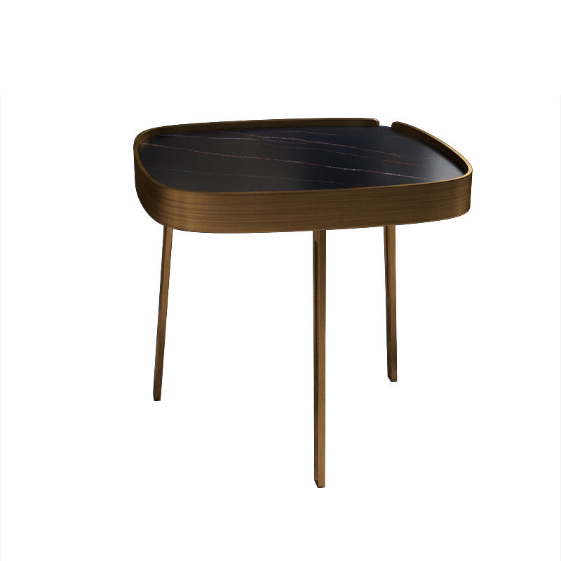 Modern Slate/metal Oval/square Coffee Table for Living Room Cocktail Table