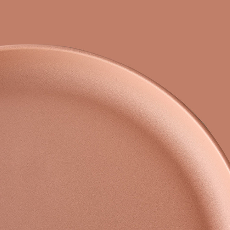 Round Pedestal 1 Coffee Table in Macaroon, Modern Plastic Table