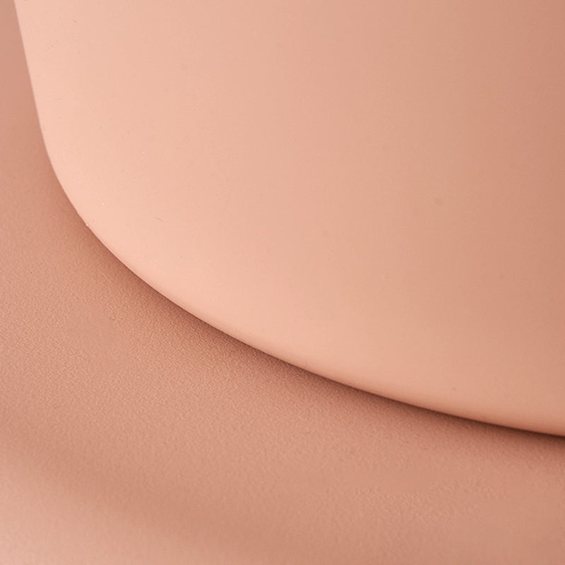 Round Pedestal 1 Coffee Table in Macaroon, Modern Plastic Table