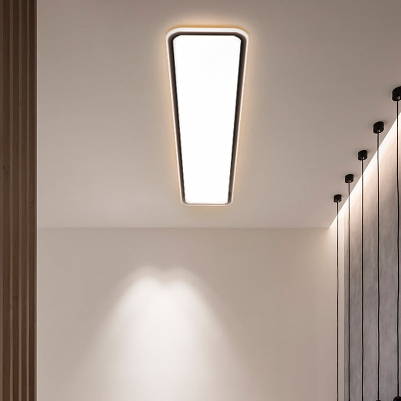 Metal Square Flush Ceiling Light Modern 1 Light Flush Ceiling Light Fixtures in White