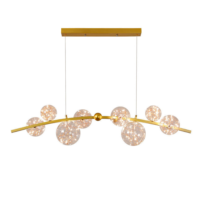 Glass Ball Shape Hanging Lights Modern Style Multi Lights Pendant Light Fixtures