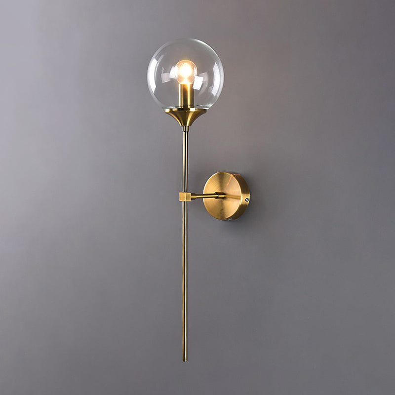 Spherical Wall Sconce Lighting Modern Style Glass 1 Light Wall Mounted Light