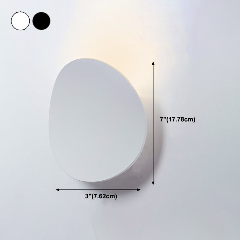 Round Metal Wall Sconce Modern Style 1-Light Wall Mount Lighting