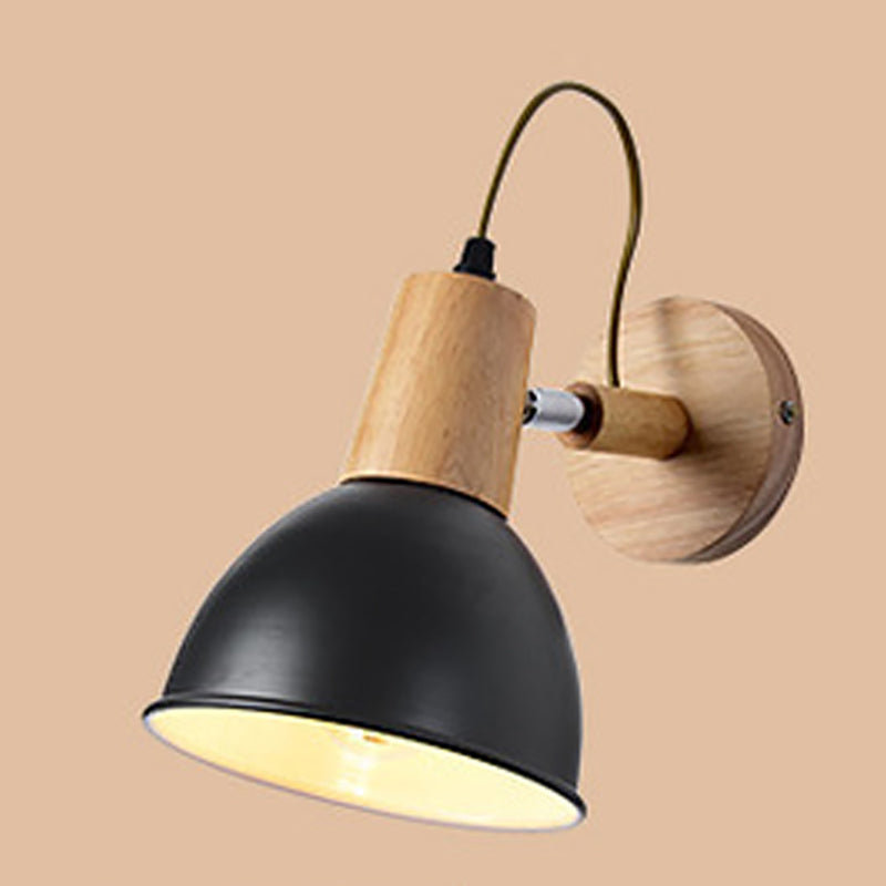 Nordic Style Wall Light Geometry Rotatable Colorful Wall Lamp with Iron Shade for Bedroom